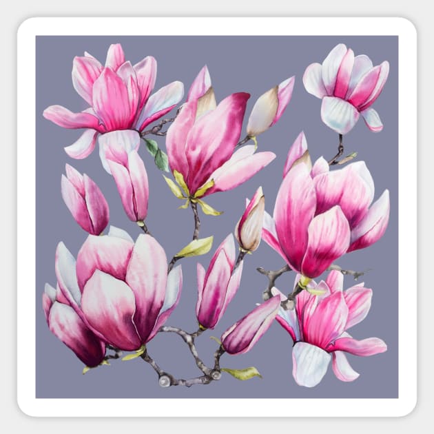 Magnolia Sticker by Oksana Creates